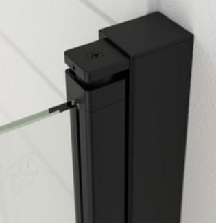 Dansani Match A+D 90x90 brusehj&oslash;rne - Klar glas/mat sort