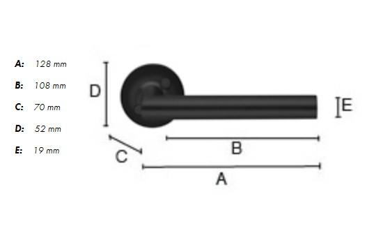 Beslagsboden udend&oslash;rsgreb - Mat sort