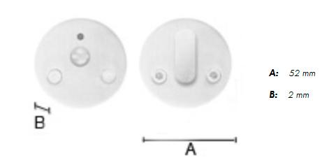Beslagsboden Spar toiletbeslag &Oslash;52 - B&oslash;rstet rustfrit st&aring;l