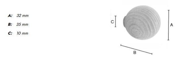 Beslagsboden B406 m&oslash;belknop i tr&aelig; - Lys ask