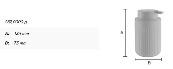 Beslagsboden Wave s&aelig;t m/s&aelig;bedispenser og krus - Mat hvid