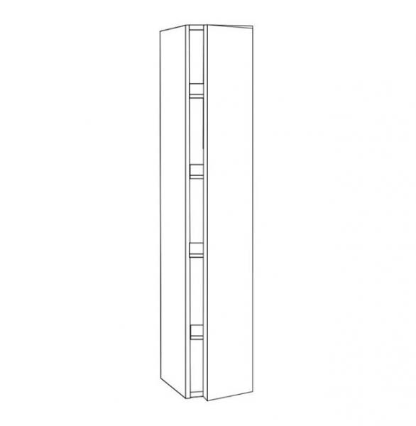 Cass&oslash;e Front h&oslash;jskab m/1 l&aring;ge og 4 hylder - H&oslash;jreh&aelig;ngslet - Mat hvid