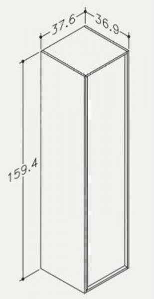 Str&oslash;mberg Skara h&oslash;jskab - M&oslash;rk eg