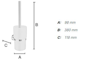 Smedbo Home toiletb&oslash;rste - B&oslash;rstet messing/porcel&aelig;n