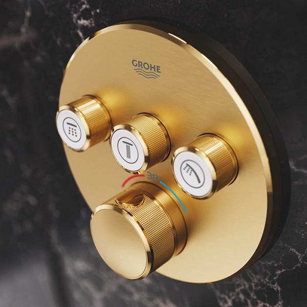 Grohe SmartControl komplet brusesystem med SmartActive brus til indbygning/loft - Børstet Cool Sunrise Grohe SmartControl komplet brusesystem med SmartActive brus til indbygning/loft - Børstet Cool Sunrise