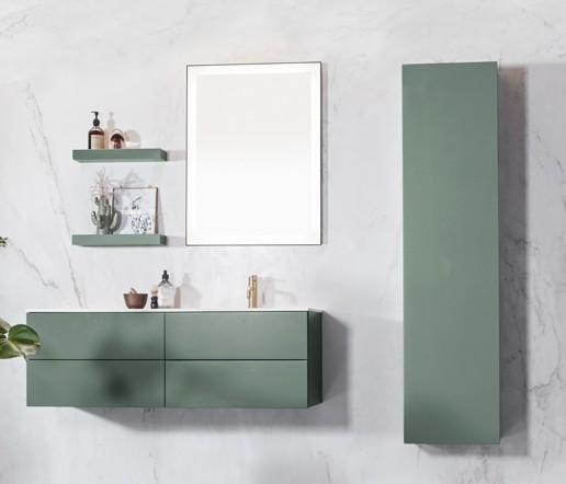 Cass&oslash;e Pisa spejl med LEDlys og sort ramme - 60x80 (vendbart)