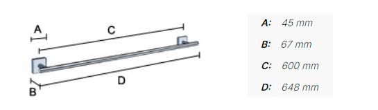 Smedbo House h&aring;ndkl&aelig;destang - Krom