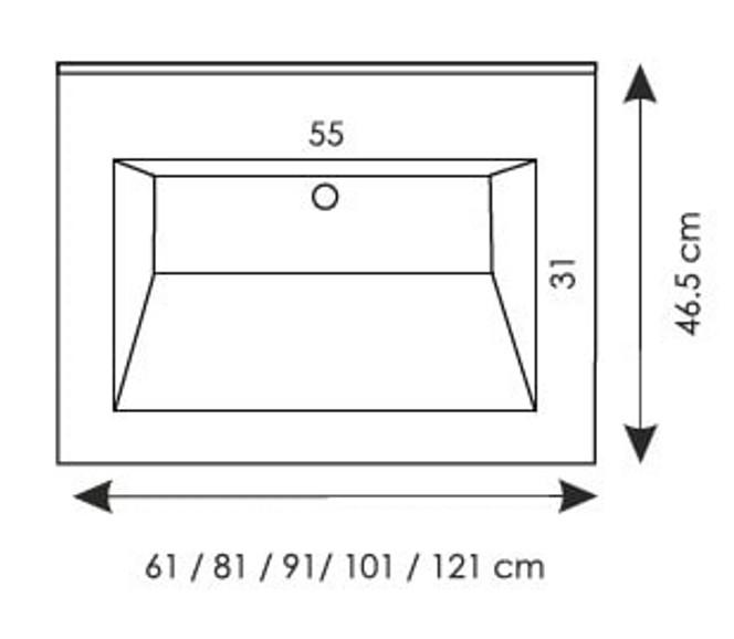 Cass&oslash;e 81 m&oslash;belvask - 1 hanehul