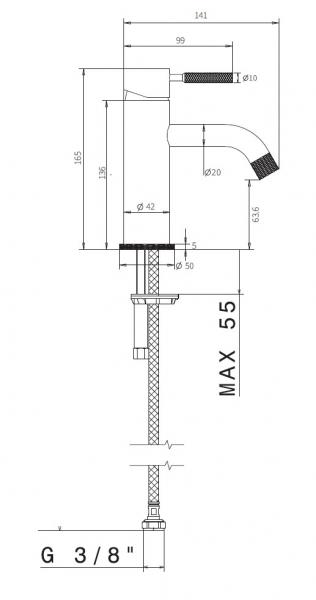 Cass&oslash;e Crystal Cut komplet pakke til badev&aelig;relset - B&oslash;rstet kobber