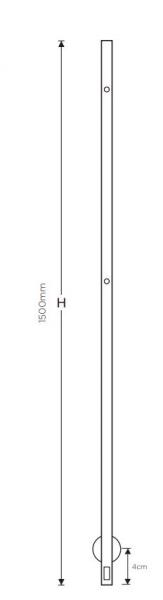 Str&oslash;mberg Torre h&aring;ndkl&aelig;det&oslash;rrer - 3,5x150 cm - Lakeret messing