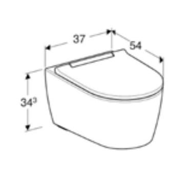 Geberit ONE toiletpakke inkl. lav cisterne, hvid betjening og s&aelig;de m/soft-close