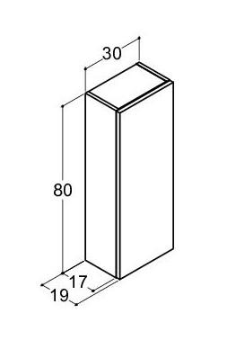 Dansani Luna Urban overskab - Højrehængslet - Brun eg Dansani Luna Urban overskab - Højrehængslet - Brun eg