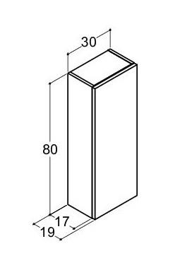 Dansani Luna Urban overskab - Højrehængslet - Varm eg Dansani Luna Urban overskab - Højrehængslet - Varm eg