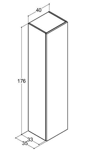 Dansani Luna Urban højskab 40 - Venstrehængslet - Brun eg Dansani Luna Urban højskab 40 - Venstrehængslet - Brun eg