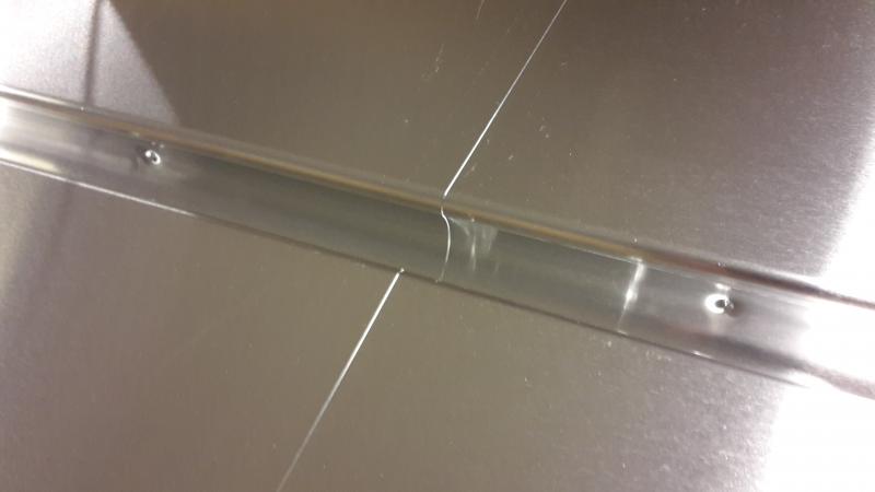 Varmefordelingsplade 16mm - 1150x180 mm s&oslash;mfri Alu