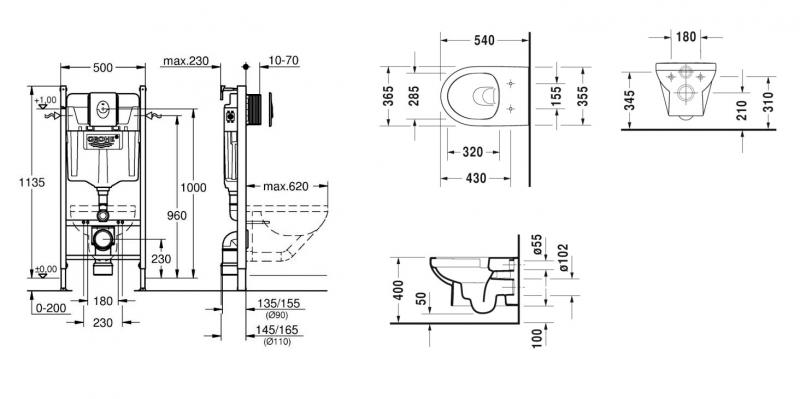 Duravit No. 1 rimless toiletpakke inkl. sæde m/softclose og hvid betjening Duravit No. 1 rimless toiletpakke inkl. sæde m/softclose og hvid betjening