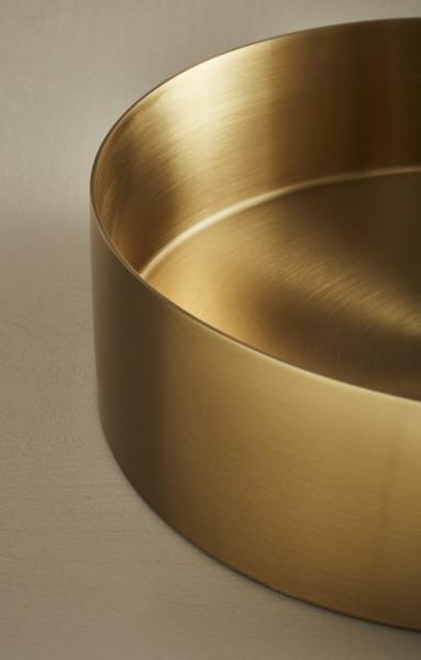 Hafa Circle &Oslash;38 fritst&aring;ende bowlevask - Uden overl&oslash;b - B&oslash;rstet messing