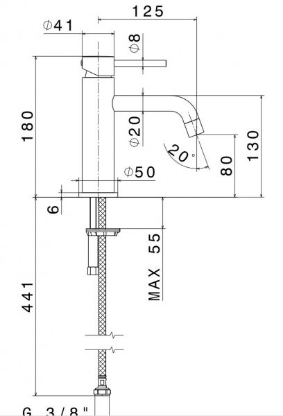 Cass&oslash;e Newform XT h&aring;ndvaskarmatur u/bundventil - Mat hvid