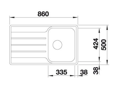 Blanco Lemis 45S-IF UX k&oslash;kkenvask - Rustfrit st&aring;l