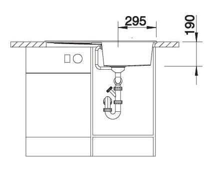 Blanco Metra 5 S k&oslash;kkenvask - Vulkangr&aring;