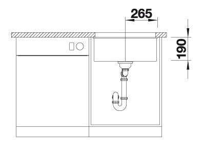 Blanco Subline k&oslash;kkenvask 500-U - Vulkangr&aring;