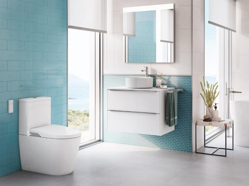 Roca Inspira Back-to-wall douchetoilet inkl. toilets&aelig;de m/softclose