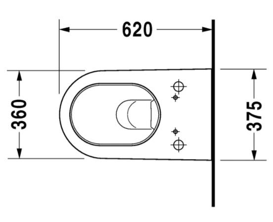 Duravit Starck 2 h&aelig;ngesk&aring;l m/wondergliss til sensowash