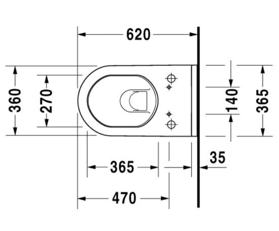Duravit Starck 3 h&aelig;ngesk&aring;l m/wondergliss til sensowash