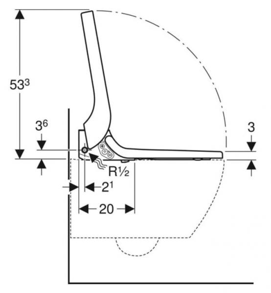 Geberit AquaClean Tuma Classic white-alpine DK toilets&aelig;de