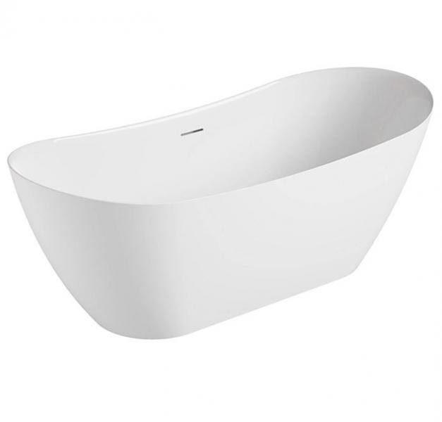 Kriss Noble fritst&aring;ende badekar - Mat hvid