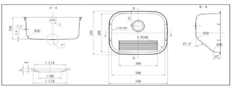 Juvel Tempra vaskekar t/nedf&aelig;ldning m/prop - 55 cm
