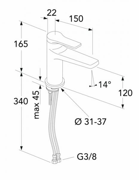 Gustavsberg Epic h&aring;ndvaskarmatur - B&oslash;rstet messing