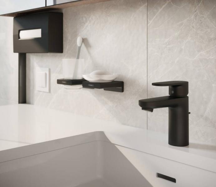 hansgrohe Vernis Blend 100 h&aring;ndvaskarmatur - Mat sort