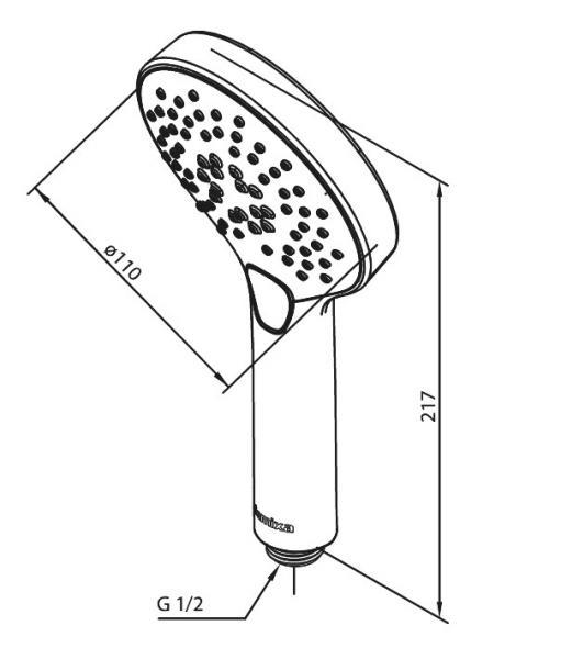 Damixa Silhouet komplet kararmatur - B&oslash;rstet kobber