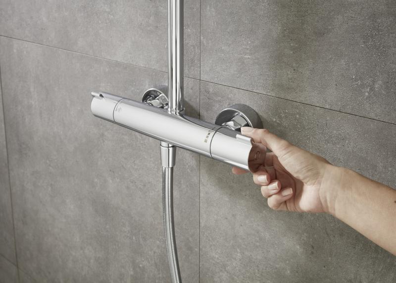 hansgrohe Crometta E 240 Showerpipe m/Ecosmart 1jet - Krom