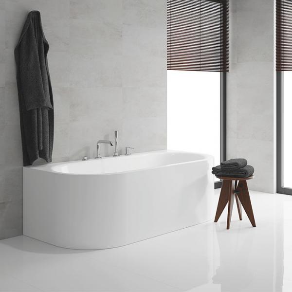 Grohe Essence komplet badekararmatur t/karkant - Supersteel