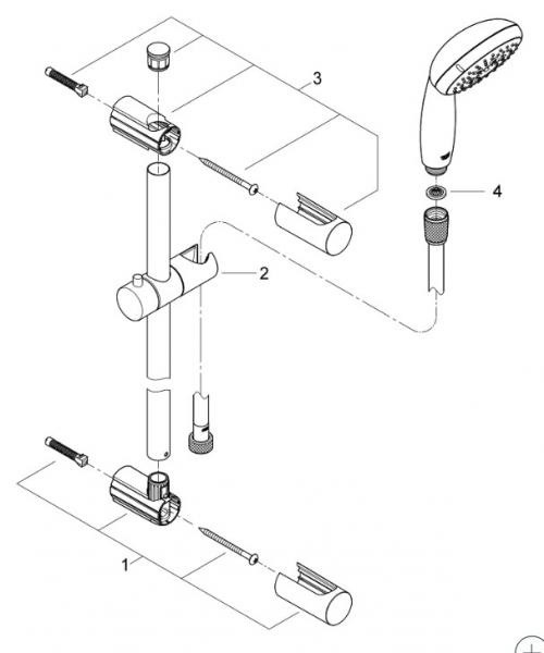 Grohe Vitalio Start 100 bruses&aelig;t - Krom
