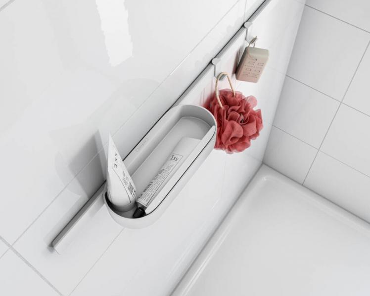 Hansgrohe WallStoris s&aelig;t til bruser - Mat hvid