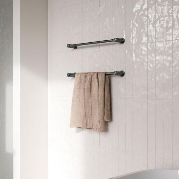 Damixa Silhouet håndklædestang - 500 mm - Børstet grafitgrå Damixa Silhouet håndklædestang - 500 mm - Børstet grafitgrå