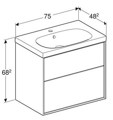 If&ouml; Sense Art 75 m&oslash;bels&aelig;t m/2 skuffer - Midnatsbl&aring;