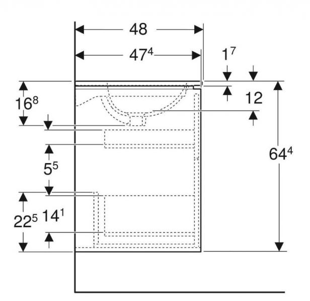 If&ouml; Sense Art 60 m&oslash;bels&aelig;t m/slim h&aring;ndvask - Mat hvid