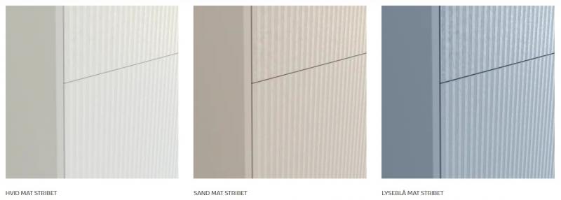 Dansani Mido+ Classic 61 m&oslash;bels&aelig;t m/Amber vask, 1 skuffe og &aring;bent rum - Striber/mat hvid