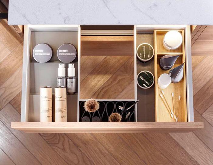 Dansani Luna 121 m&oslash;bels&aelig;t m/Kantate vask, h&oslash;j skuffe og indretning - Varm eg