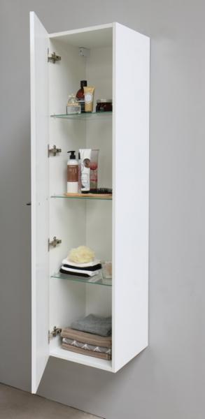 Sanibell Basicline h&oslash;jskab m/greb - Hvid h&oslash;jglans