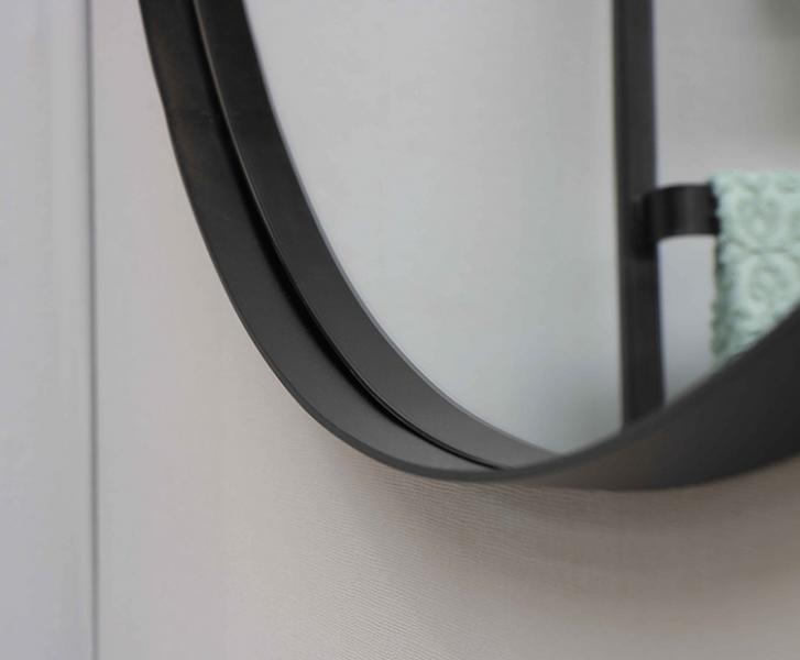 Sanibell Ink SP15 rundt spejl m/ramme &Oslash;120 - B&oslash;rstet gunmetal