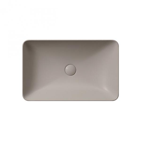 GSI Pura 60 fritst&aring;ende bowlevask - Firkantet - Uden overl&oslash;b - Tortora