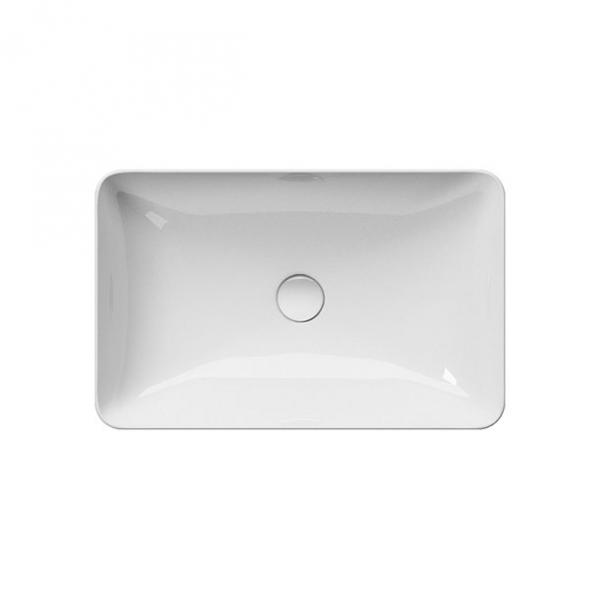 GSI Pura 60 fritst&aring;ende bowlevask - Firkantet - Uden overl&oslash;b - ExtraGlaze