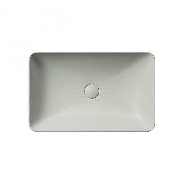 GSI Pura 60 fritst&aring;ende bowlevask - Firkantet - Uden overl&oslash;b - Cenere