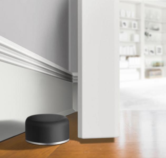 Beslagsboden d&oslash;rstopper til gulv - Sort