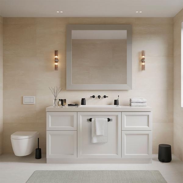 Beslagsboden Soft toiletb&oslash;rste t/gulv - Mat sort